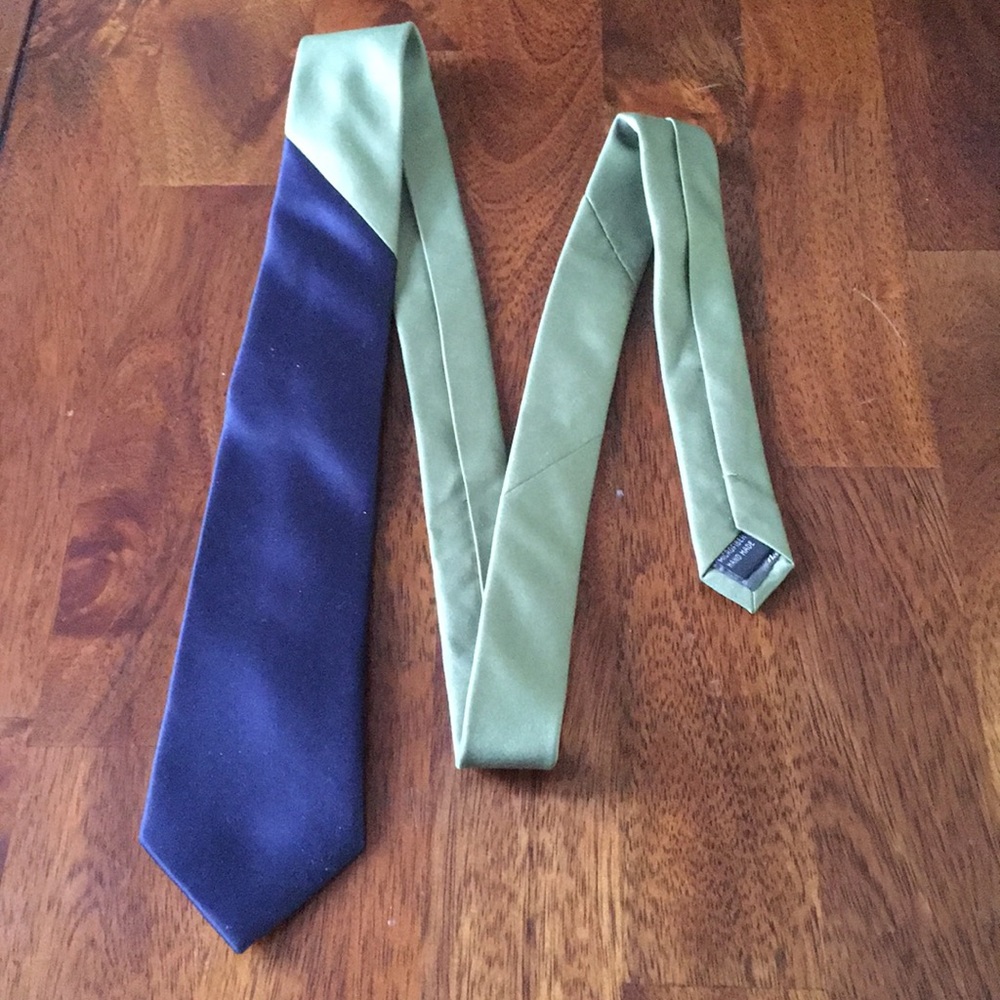 Boys blue and green tie